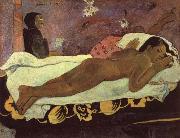 Paul Gauguin The mind watches Cloth oil on canvas